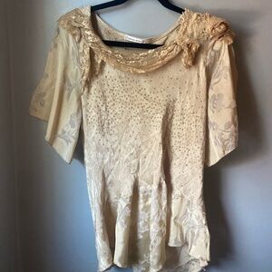 Cream colored lace top